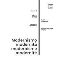 coverModernismo, modernità, modernisme, modernité